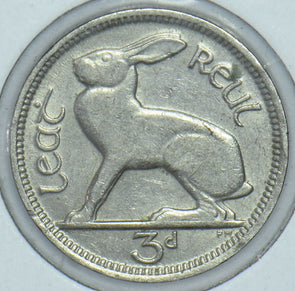 Ireland 1928 3 Pence Hare animal 191372 combine shipping