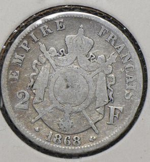 France 1868 2 Francs  290635 combine shipping