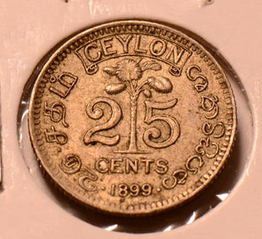 C0051 Ceylon 1899  25 Cents   combine shipping