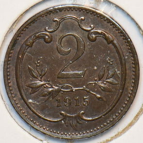 Austria 1915 2 Heller 151213 combine shipping