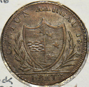 Switzerland 1826 Batz Aargau. Struck over earlier type 491326 combine shipping