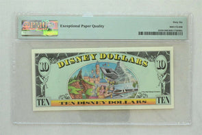 Disney Dollar 1999 $10 PMG Gem UNC 66EPQ DIS61. Minnie. View of Disneyland PM02