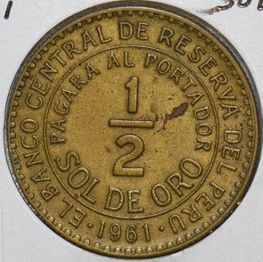 Peru 1961 1/2 Sol 152573 combine shipping