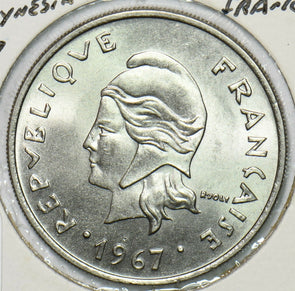 French Polynesia 1967 20 Francs 240410 combine shipping