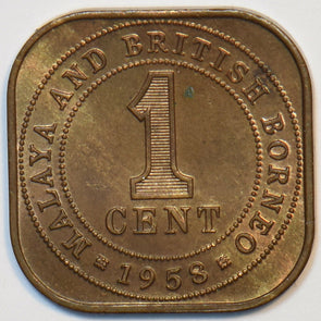 Malaya and British Borneo 1958 Cent 297121 combine shipping