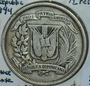 Dominican Republic 1944 1/2 Peso 291084 combine shipping