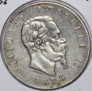 Italy 1876 5 Lire 490798 combine shipping