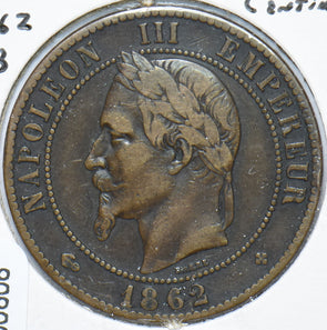 France 1862 BB 10 Centimes Eagle animal 900606 combine shipping