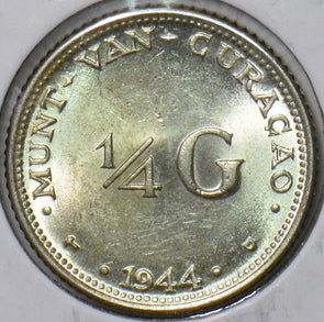 Netherlands Antilles 1944 D 1/4 Gulden Curacao 151332 combine shipping