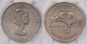 New Zealand 1965 Florin Kiwi Bird animal PCGS Proof like 66 PI0191