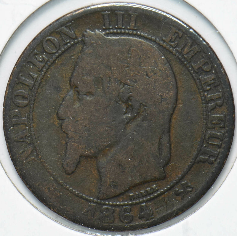 France 1864 5 Centimes Eagle animal Napoleon III 902110 combine shipping