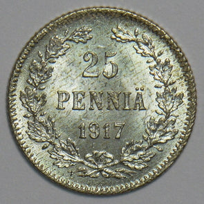 Finland 1917 25 Pennia Eagle animal 298279 combine shipping