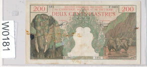W0181 French Indo China 1953  200 Piastres  combine shipping