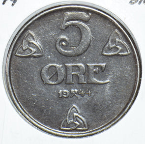 Norway 1944 5 Ore Lion animal 190831 combine shipping