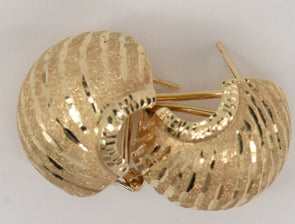 14K Gold Earrings 4.74g 1*1inch RG0077