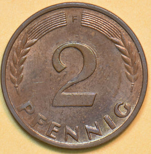 Germany 1962 2 Pfennig 902321 combine shipping