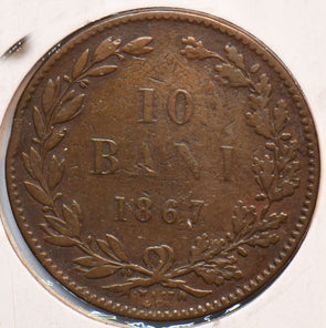 Romania 1867 10 Bani 193278 combine shipping