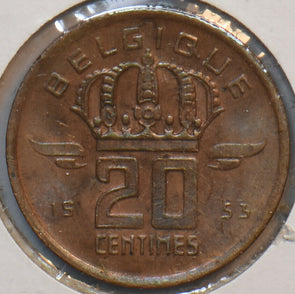 Belgium 1953 20 Centimes 193678 combine shipping