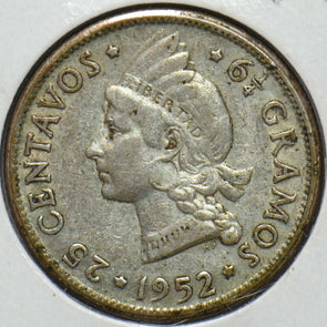 Dominican Republic 1952 25 Centavos 294295 combine shipping