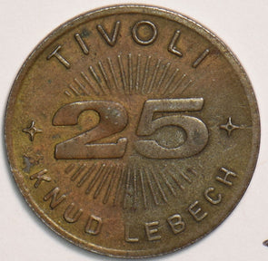 Denmark Token 25 Tivoli Knud Lebech T0129 combine shipping