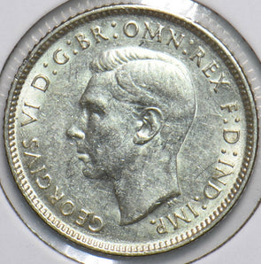 Australia 1944 6 Pence Kangaroo animal Ostrich Georgivs VI 902085 combine shippi