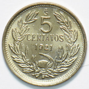 Chile 1921 5 Centavos Condor animal 192619 combine shipping