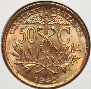 Bolivia 1942 50 Centavos Alpaka animal 295393 combine shipping