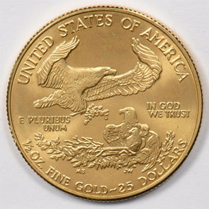1989 25 Dollars gold 1/2oz gold eagle GL0236 combine shipping