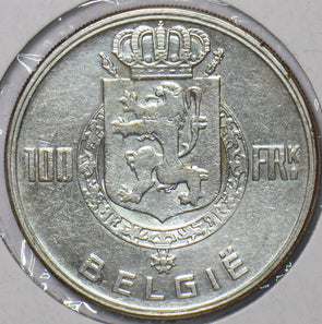 Belgium 1951 100 Francs Lion animal 295824 combine shipping