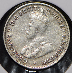 Australia 1927 3 Pence Kangaroo animal Emu  191354 combine shipping