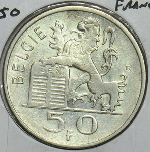 Belgium 1950 50 Francs Lion animal 240352 combine shipping