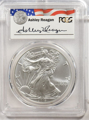 2016 Silver Eagle 30th Anniversary Letted Edge Reagan Legacy PCGS MS70 PC1532