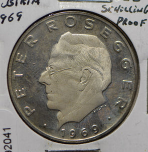 Austria 1969 Peter Rosegger 25 Schilling proof 292041 combine shipping