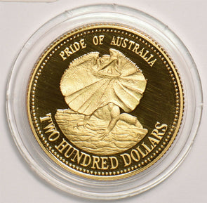 Australia 1989 proof 200 Dollars gold 0.2948oz AGW 10,020 Minted Rare! In mint c