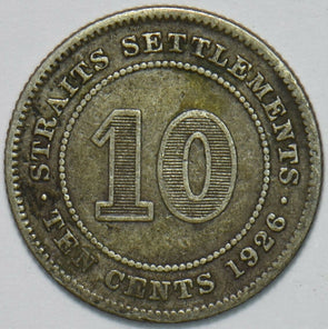 Straits Settlements 1926 10 Cents 903751 combine shipping
