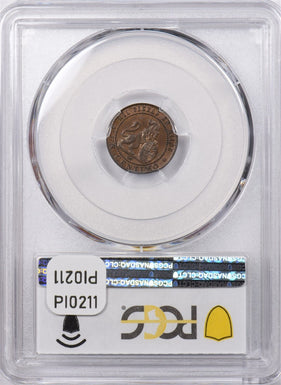 Spain 1870 OM Centimo Lion animal PCGS MS 64 BROWN KM-660 PI0211 combine shippin