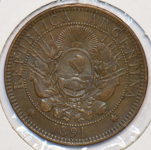 Argentina 1891 2 Centavos 295002 combine shipping