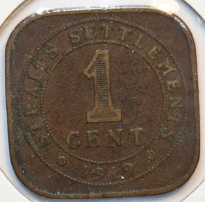 Straits Settlements 1919 Cent 193467 combine shipping
