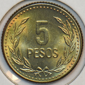 Colombia 1990 5 Pesos Eagle animal 152182 combine shipping