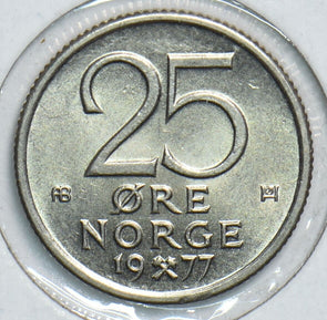 Norway 1977 25 Ore BU 904719 combine shipping