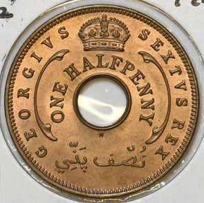 British West Africa 1952 H 1/2 Penny 240461 combine shipping