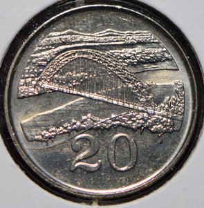Zimbabwe 1991 20 Cents Ancient bird animal  191510 combine shipping