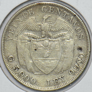 Colombia 1913 20 Centavos Eagle animal 195401 combine shipping