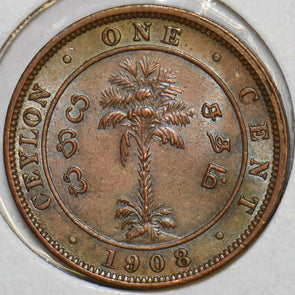 Ceylon 1908 Cent 491334 combine shipping