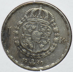 Sweden 1949 Krona 150659 combine shipping