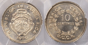 Costa Rica 1976 BCCR 10 Centimos PCGS MS 67 PI0006 combine shipping