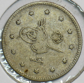 Turkey 1905 AH1293 2 Piastres 152827 combine shipping