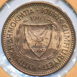 Cyprus 1963 5 Mils Dove animal UNC 151627 combine shipping