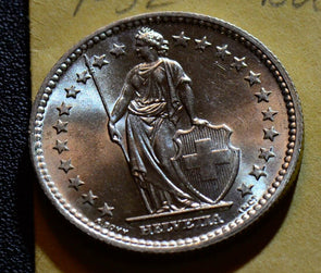 Switzerland 1957 2 Francs BU S0032 combine shipping