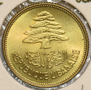 Lebanon 1952 25 Piastres Gem BU 199111 combine shipping